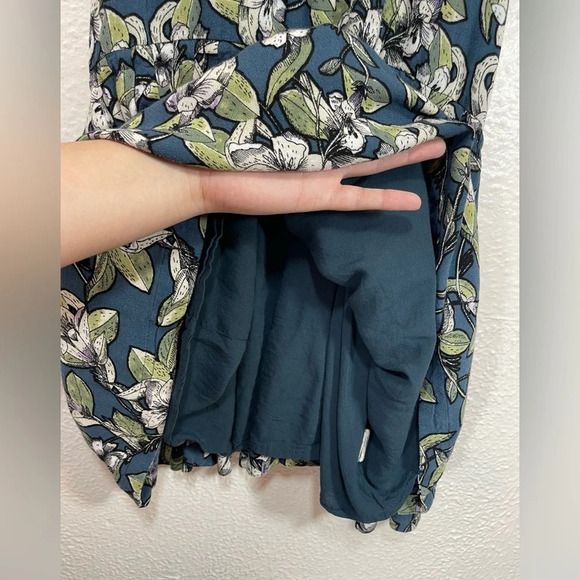 Free People Dear You Printed Floral Mini Dress Women’s Size Small in Green Combo - Picture 9 of 14